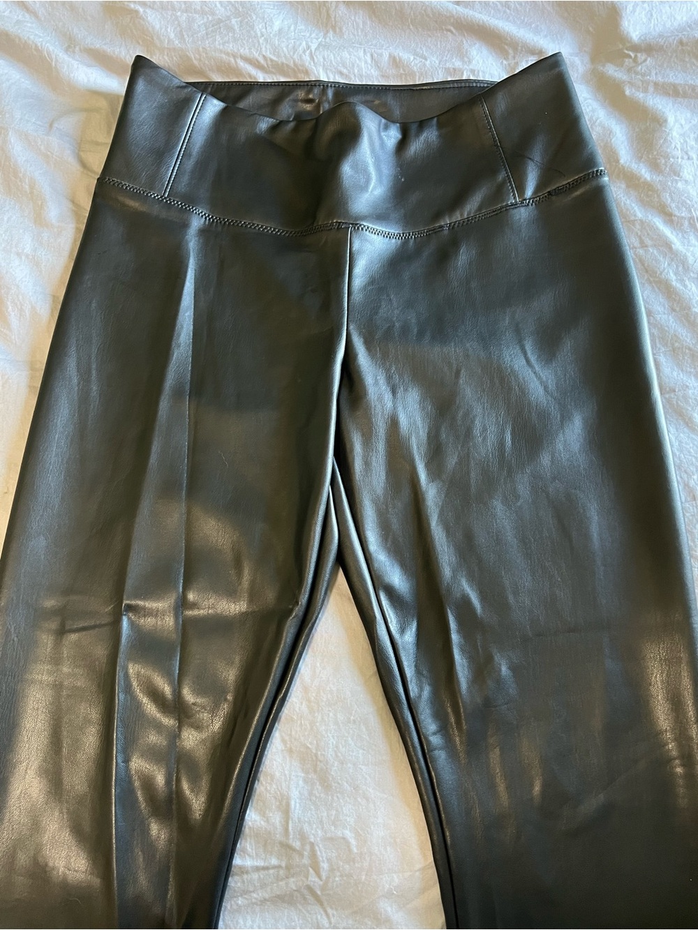 Rachel Zoe Black Faux Leather Label Detail